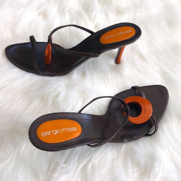 Sergio Rossi Shoes Sergio Rossi Womens Brown High Sandals Size 4